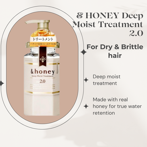 &honey Deep Moist Treatment 2.0 (Japanese Honey Hair Conditioner) 445g